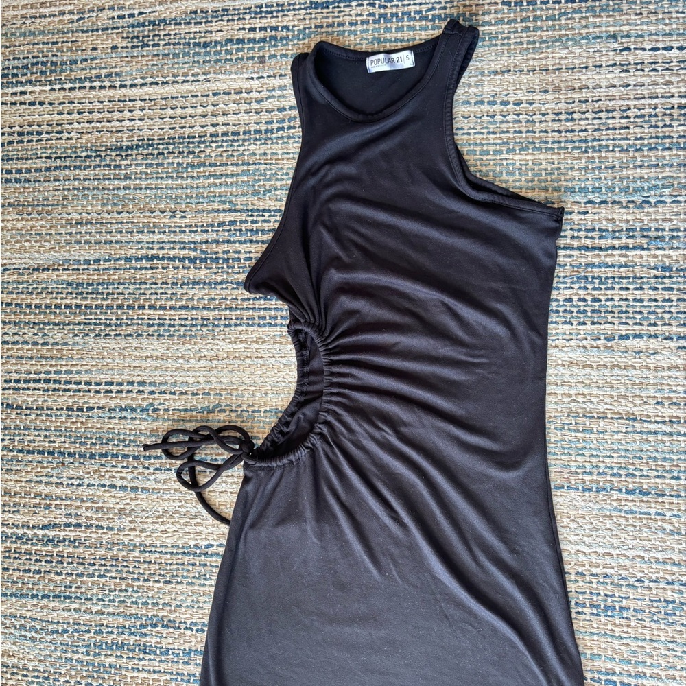 Chic Black Asymmetrical Dress